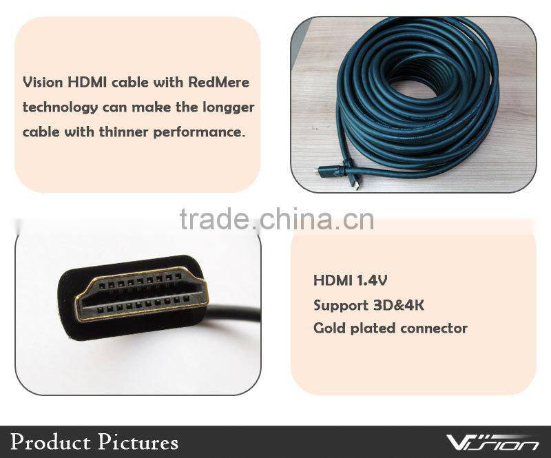 High performance 40m 24AWG RedMere HDMI Cable with gold plated connector