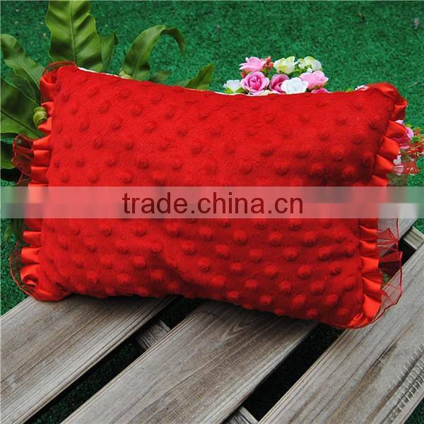 2016 New Arrival Fashion Super Soft Security Personalized Red Minky Pillow Case