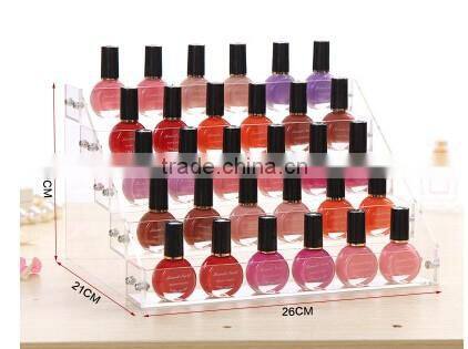 imported tired shaped acrylic nail polish cosmetic display stand