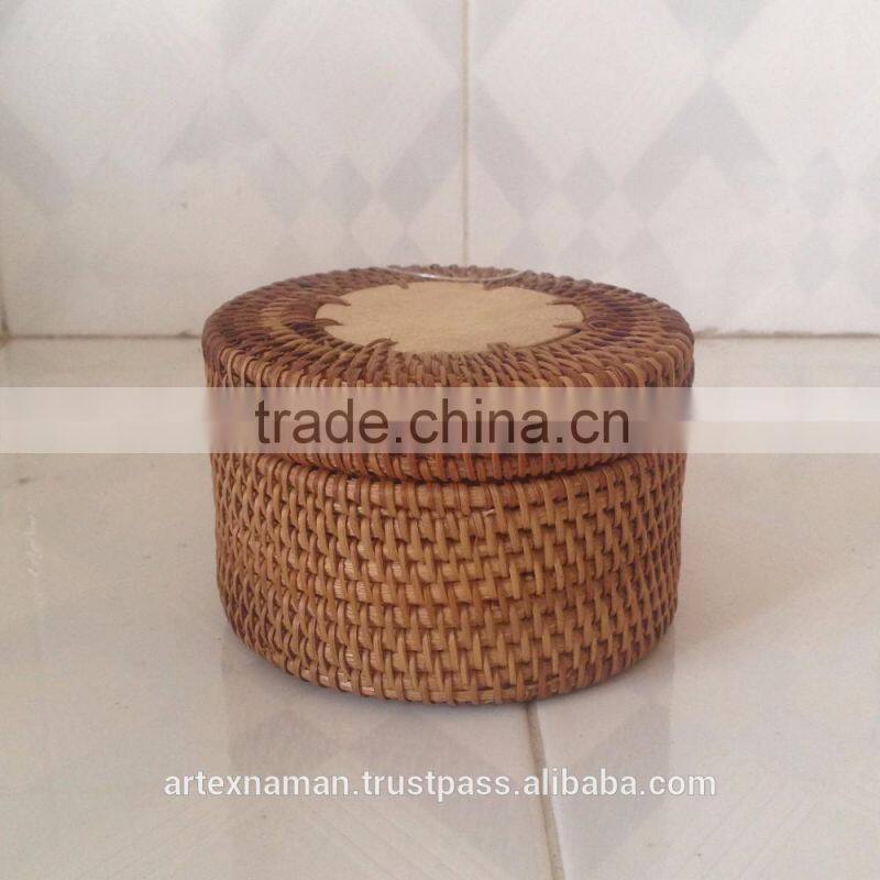 Wholesale Natural hand woven rattan storage box in Vietnam
