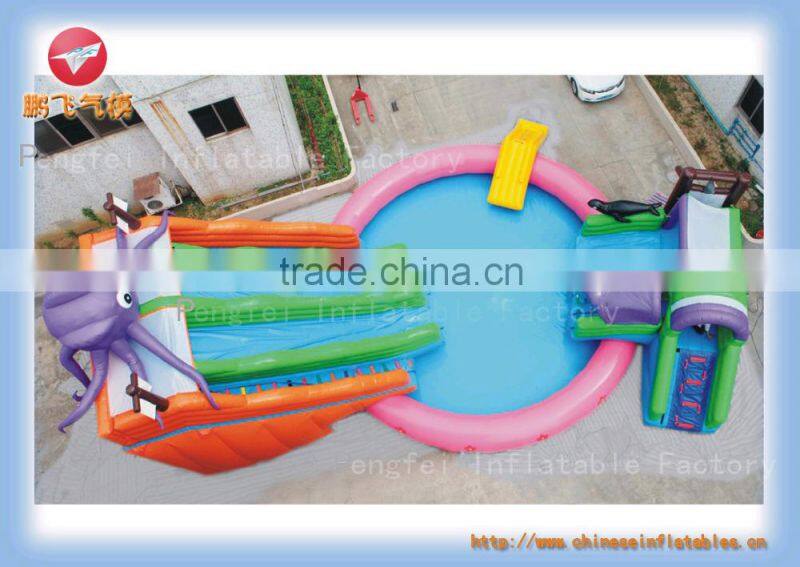 new design portable Inflatable swimming pool slide for bounce house game