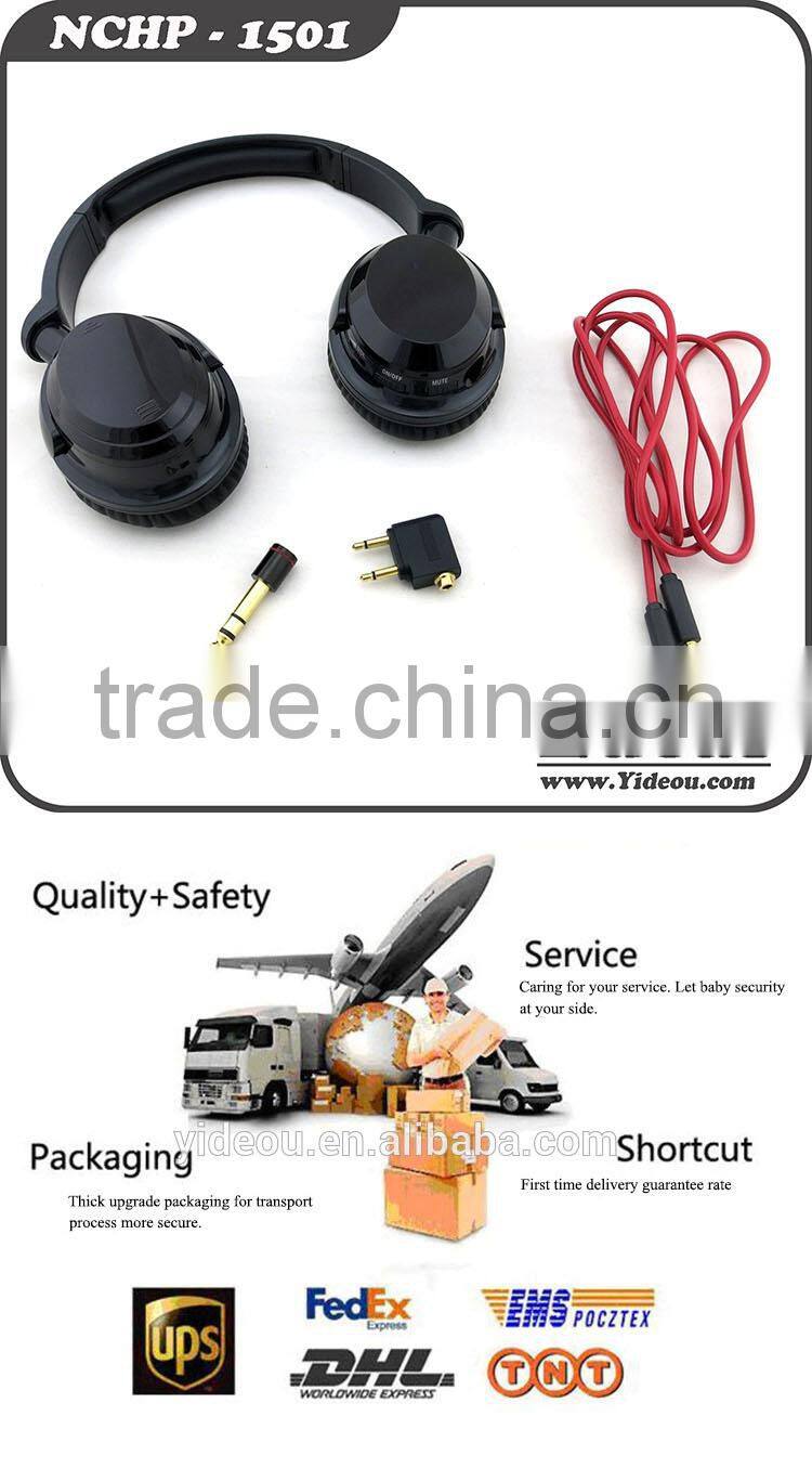 wired style without mic active noise cancelling headphones