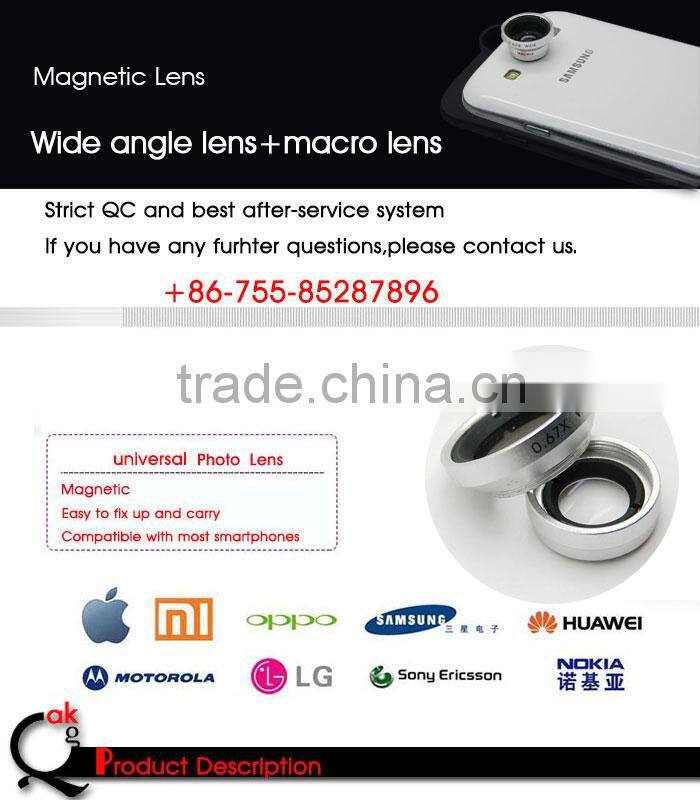 magnifying lens wide angle lens+macro lens+fisheye lens for phone