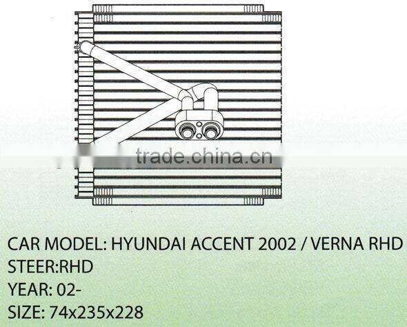 Auto AC Evaporator For HYUNDAI ACCENT 2002/VERNA