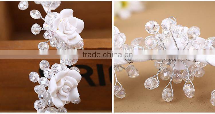 metal rhinestone flower garland headband, flower adult headbands