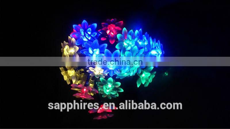 30L led solar christmas decoration string light-- lotus