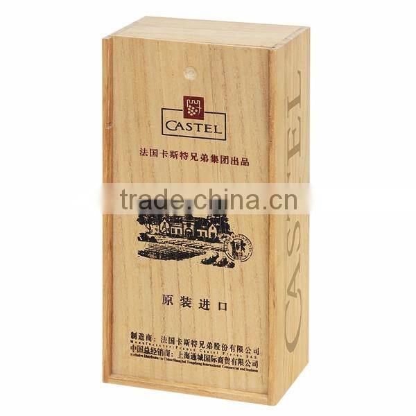 Trade assurance Wholesale Custom Recycled Luxury Wooden Wine Packaging Boxes With Custom Logo