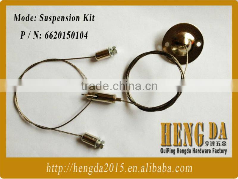 Galvanized steel lighting fixture hangers sling rope