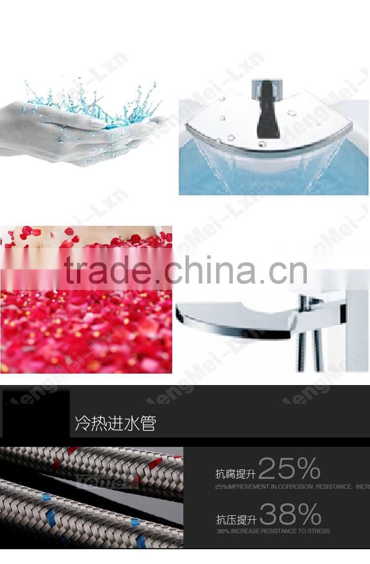 jiangmen factory supply europe style bath shower faucet hot cold water tap floor stand tub faucet set
