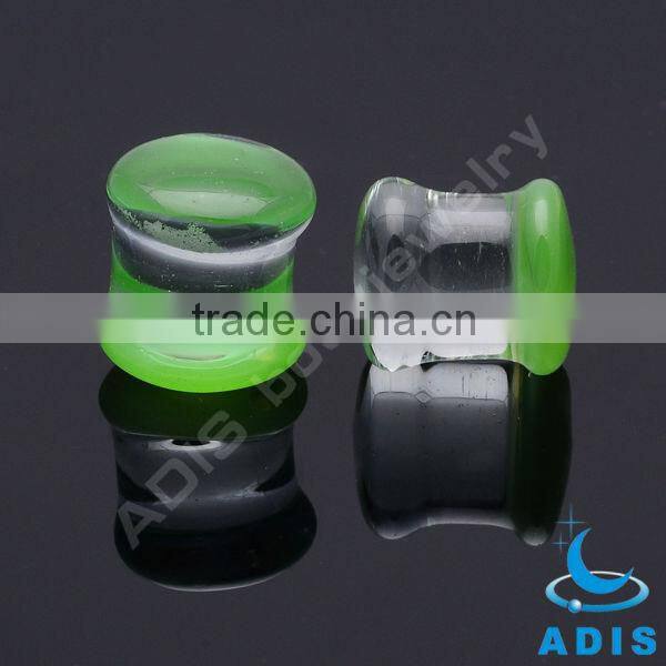 Dongguan 2014 New Glass Ear Expander Piercings Jewelry Plug Earlets Tunnel