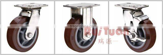 Heavy duty stainless steel wheel caster