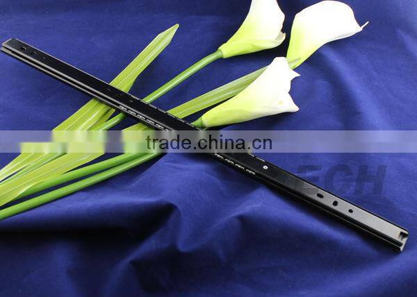 DSE-8561 2 fold steel black metal drawer slide rail