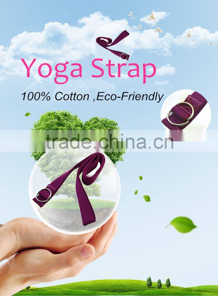 Eco & durable Cotton material Biodegradable yoga straps