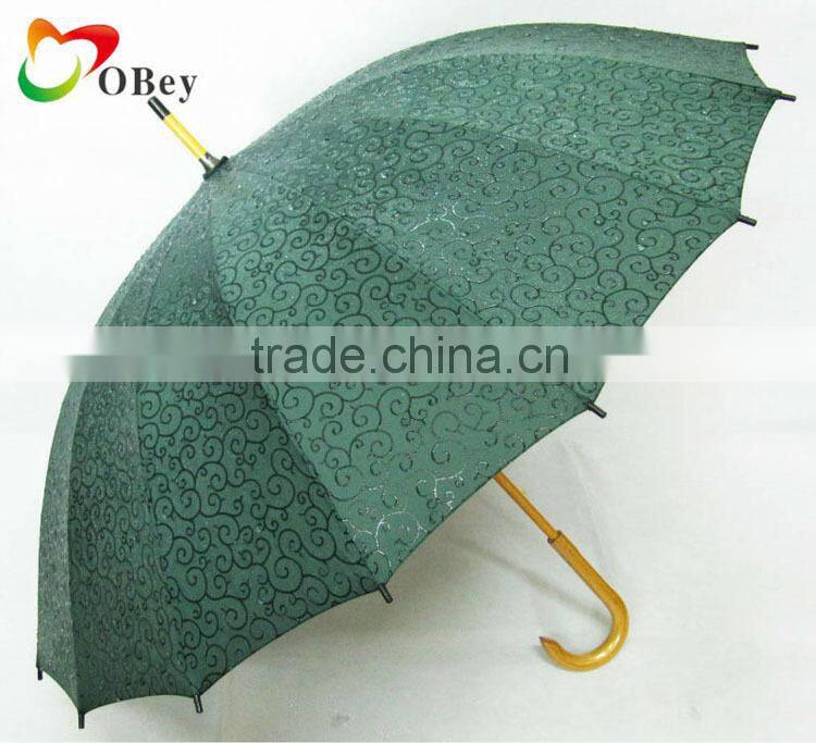 23" Straight Umbrella with Wooden Handle