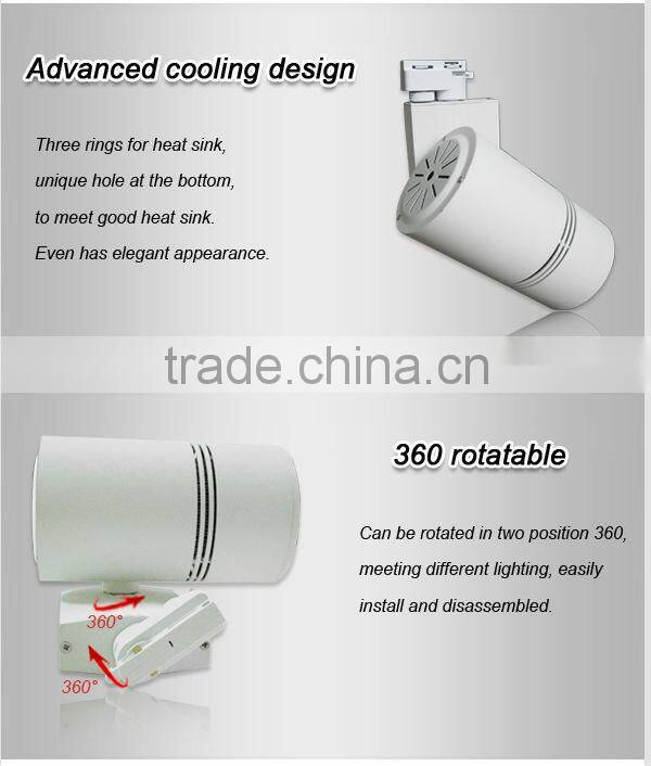 white bright 20w COB led track light 220/110v