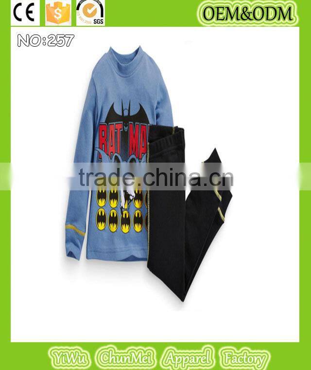 kids cartoon clothes boys batman sleepwear children super hero pajamas 100% cotton printed baby pyjamas