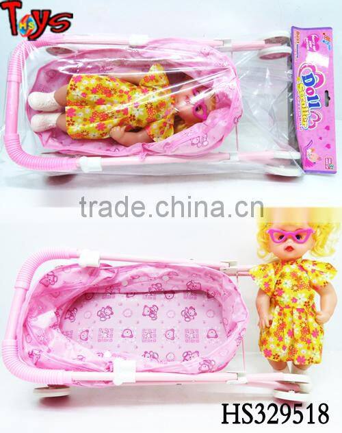 adorable iron popular lovely baby doll stroller toy