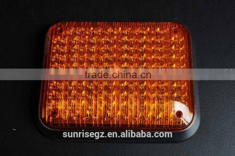 LED Ambulance Emergency Strobe Light/LED Security Emergency Flash Strobe light(SR-AE-065H-LED-Amber)W Chrome Frame & Rubber Base