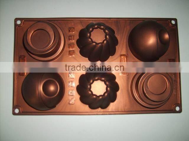 Colorfull Custom-made Funny Baby Brain Silicone Cake Mold / Large Round Bake Pan