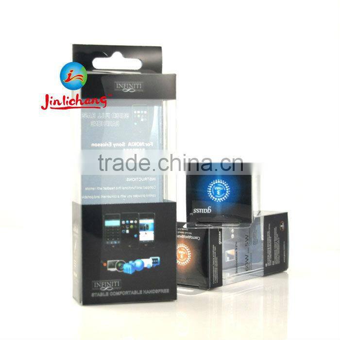 Folding plastic package boxes for electronics adapter/earphone/USB etc.
