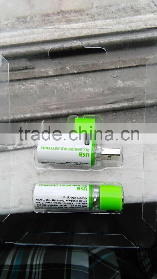 AA USB battery 1450mAh 1.2v, USB Easy Charge Via Powered USB s