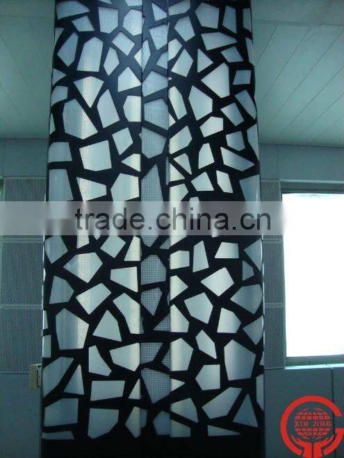 Aluminum curtain wall with perforation