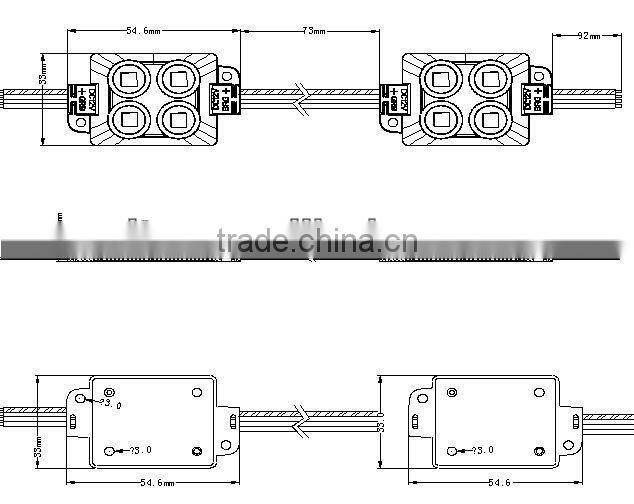 RGB color 5050 SMD injection type LED module,4pcs 5050 led,DC12V input