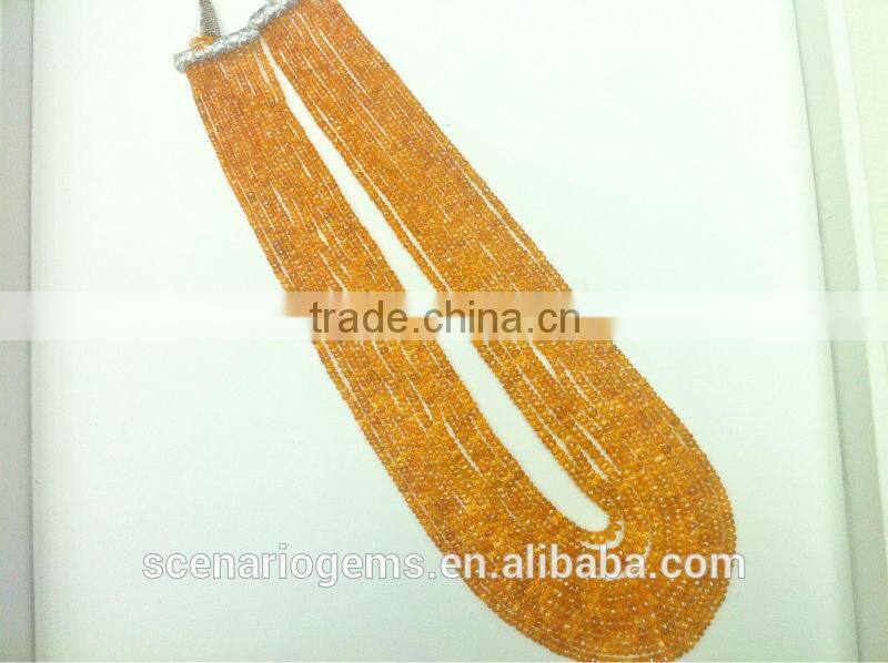 #SZ882 Natural Gemstone Roundel Faceted Loose Beads Carnelian Necklace