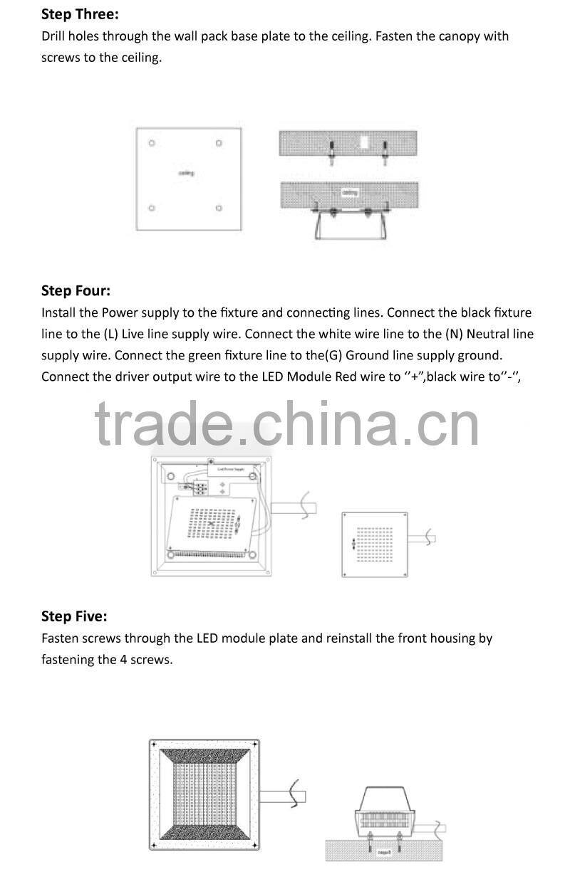 DLC UL Approval 75W LED Canopy Light