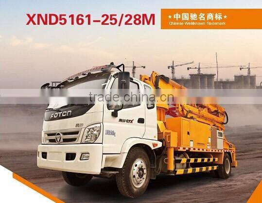 FOTON truck mounted concrete pump 65m3/h 28meters concrete pump XND5161-25M/28M for sale in Asia