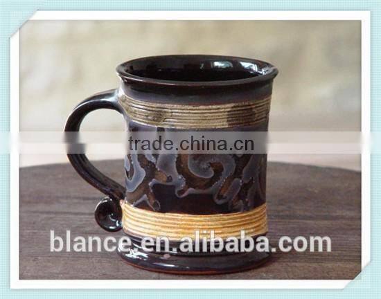 Handmade Pottery Mug, Clay mug, Black Pottery Mug, Wheel thrown tea mug