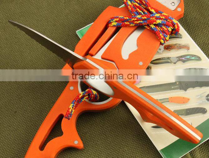 New High quality OEM Munia orange Teeth outdoor servival knife hunting knife set UD40517