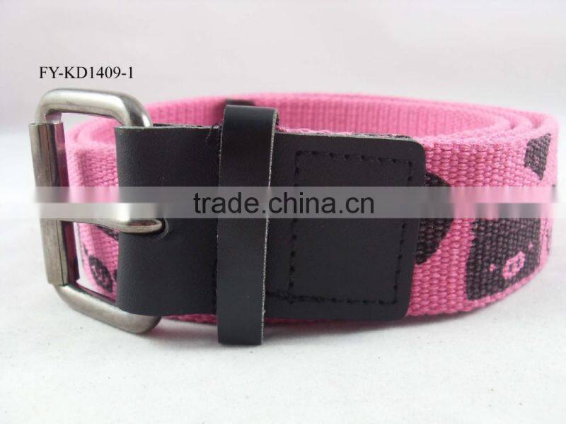 customized silk-screen canvas belt for kids