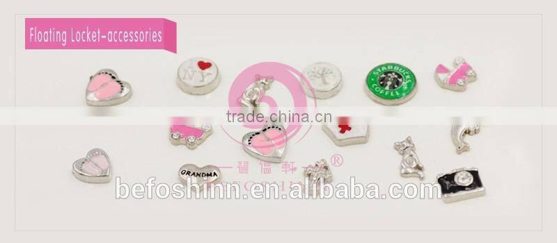 30 mm Coffee color stainless steel magnet glass floating locket for locket floating charm