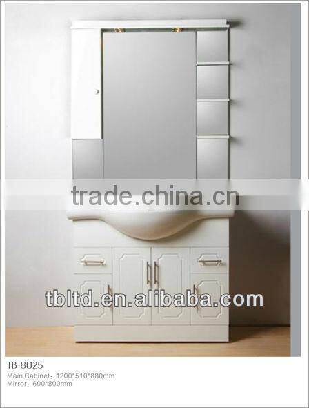 bathroom furniture(TB-8025),high gloss paint,bathroom mirror cabinet with light
