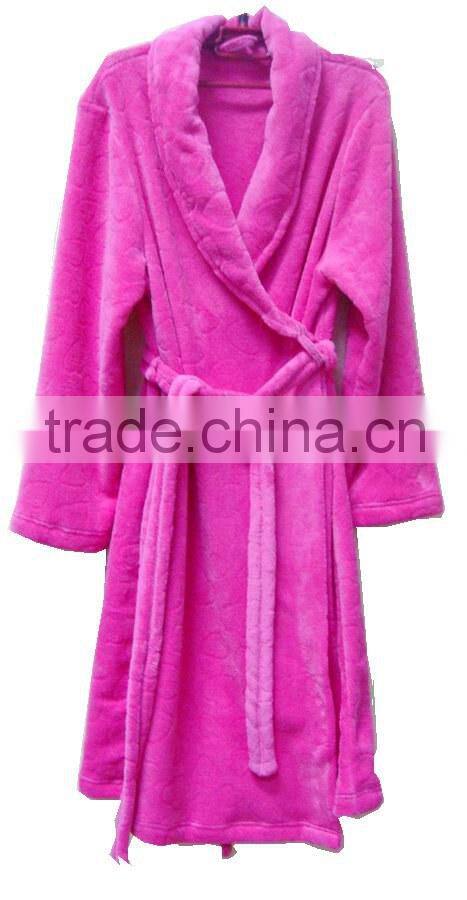 Coral fleece gown
