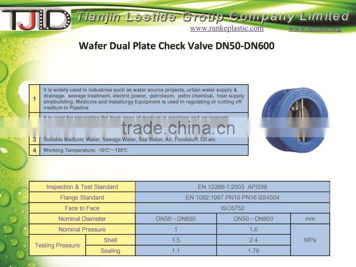 Cast Iron or Ductile Iron Wafer Check Valve