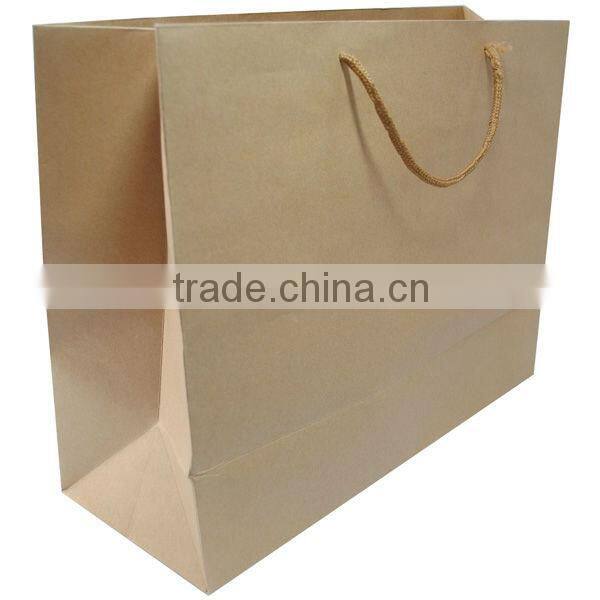 Custom brown kraft paper bag, Brown paper bag, Luxury paper shopping bag made in Guangzhou