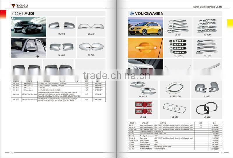 chrome auto part A4 A3 mirror cover car decoration accessories