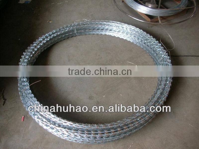 Hot-dip galvanized concertina razor barbed wire