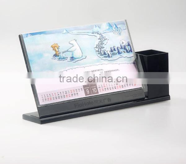2016 new design clear acrylic calendar display stand