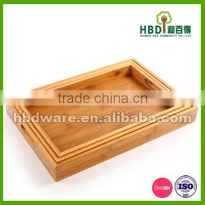 High quality eco-friendly bamboo serving tray , bamboo tray wholesales