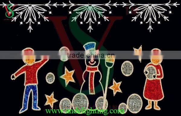 2D Hot selling outdoor cross street christmas decoration rope light