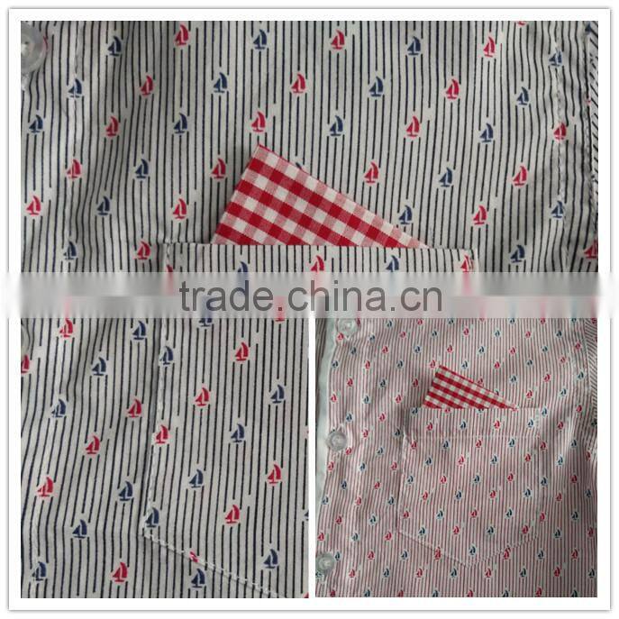 2015 new style 100%cotton fashion boys fancy shirts