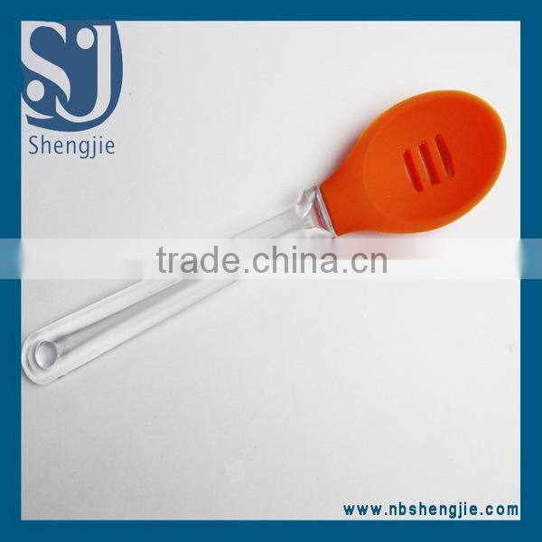 Trade Assurance silicone coated iron colander scoop,silicone ladle,silicone coated spoon