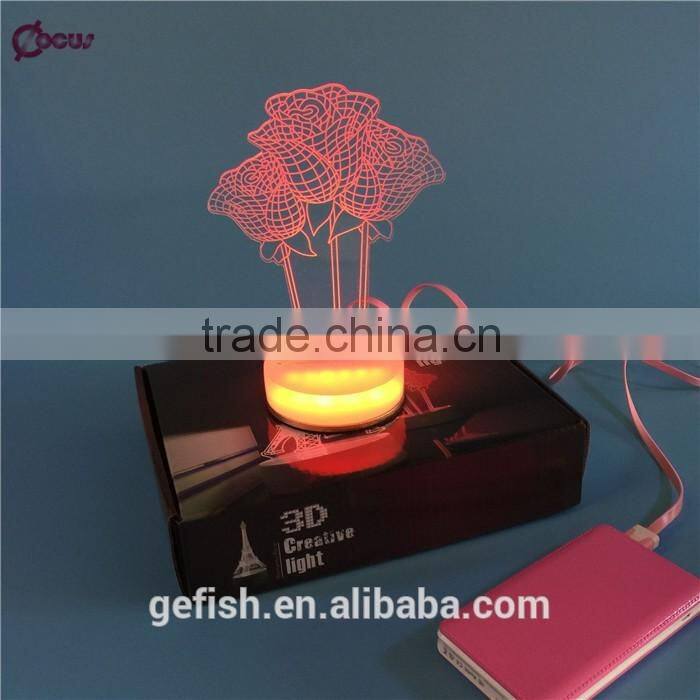 Hot acrylic 3D lamp for Christmas gift