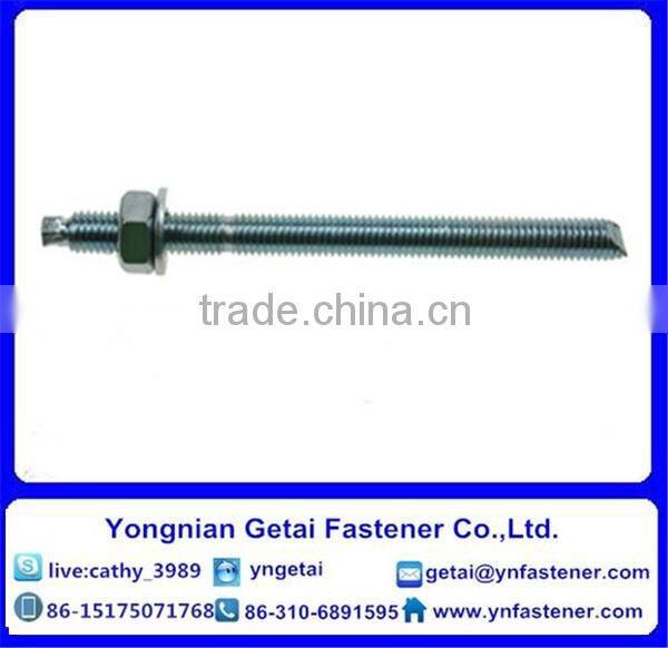 galvanized carbon steel chemical anchor, anchor bolt M8-30