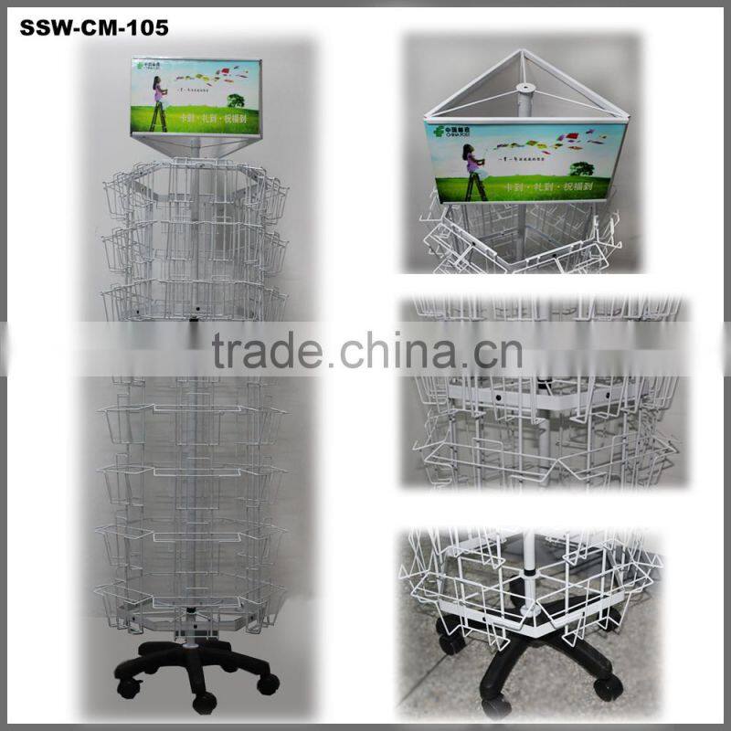 SSW-CM-121 Iron Wire Newspapers Magazine Brochure Leaflet Display Stand Wholesale