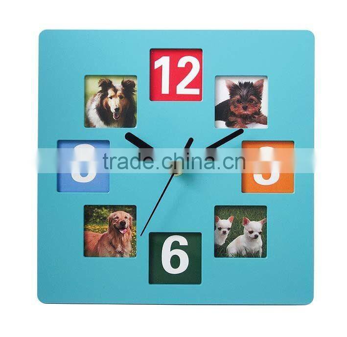 hot sale gift baby photo frame clock