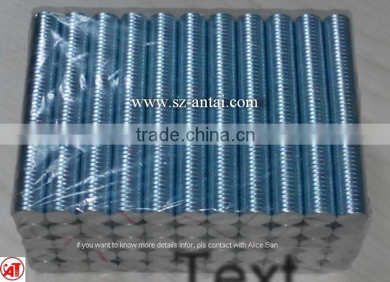 D10x1mm N35 zinc Coating Small Disk Neodymium Magnet